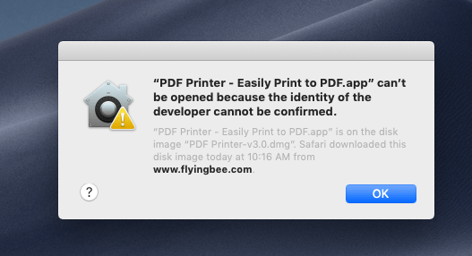 How to fix installation error on Mac Can’t be opened because the